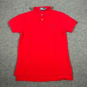 Polo Ralph Lauren Custom Fit Polo Shirt Red Boys Short Sleeve Pony Kids
